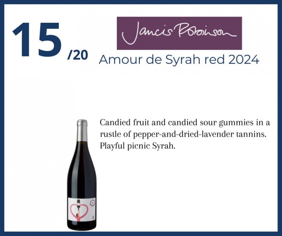 Jancis Robinson - Amour de Syrah red 2024
