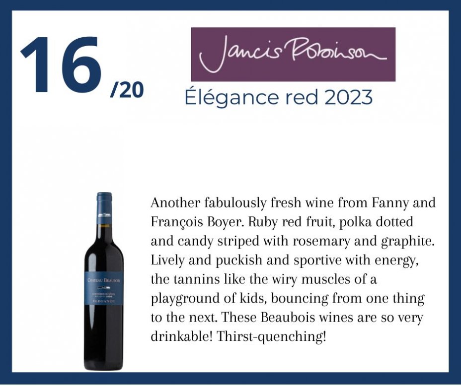 Jancis Robinson - �l�gance red 2023