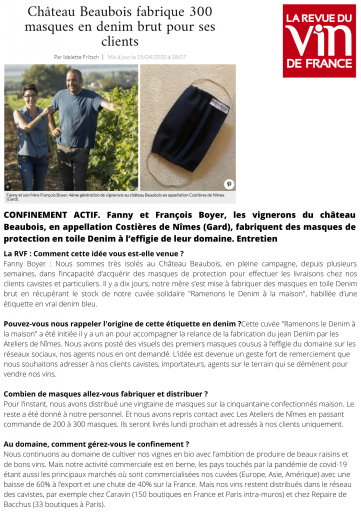 La Revue du Vin de France - April 2020